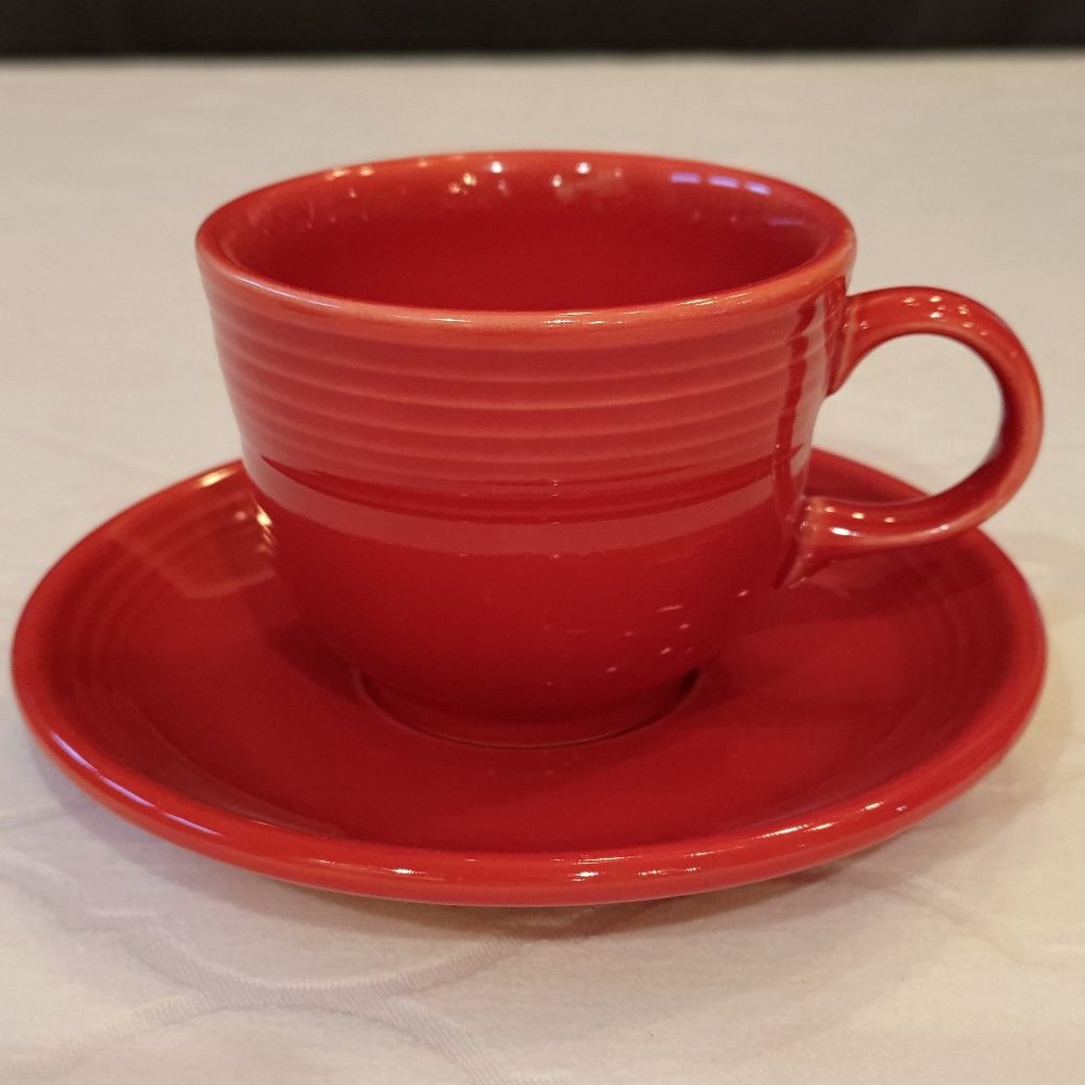 Fiestaware Cup and Saucer Set
